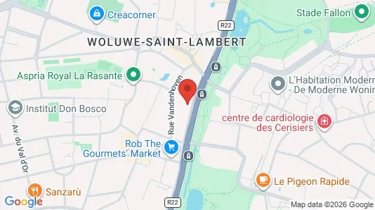 Apartments for rent i Brussels Sint-Lambrechts-Woluwe - kort over placeringen