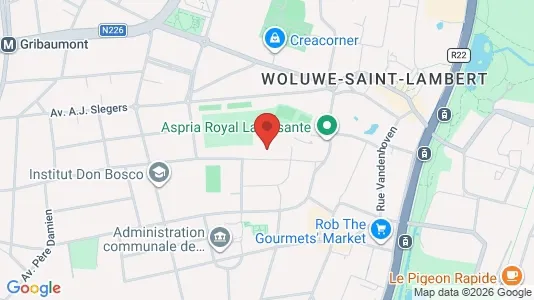 Apartments for rent i Brussels Sint-Pieters-Woluwe - kort over placeringen