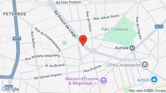 Apartments for rent i Brussels Anderlecht - kort over placeringen
