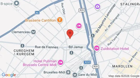 Apartments for rent i Brussels Anderlecht - kort over placeringen