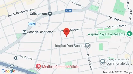 Apartments for rent i Brussels Sint-Lambrechts-Woluwe - kort over placeringen