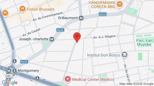 Apartments for rent i Brussels Sint-Lambrechts-Woluwe - kort over placeringen