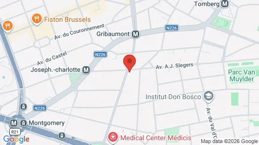 Apartments for rent i Brussels Sint-Lambrechts-Woluwe - kort over placeringen