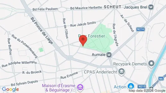 Apartments for rent i Brussels Anderlecht - kort over placeringen