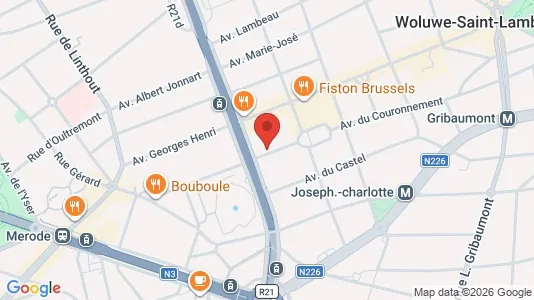 Apartments for rent i Brussels Sint-Lambrechts-Woluwe - kort over placeringen