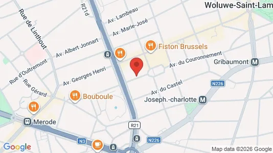 Apartments for rent i Brussels Sint-Lambrechts-Woluwe - kort over placeringen