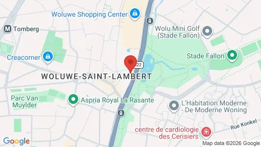 Apartments for rent i Brussels Sint-Lambrechts-Woluwe - kort over placeringen