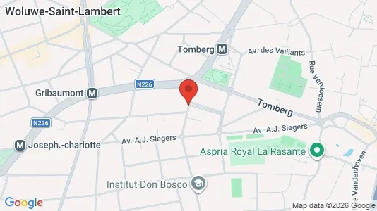 Apartments for rent i Brussels Sint-Lambrechts-Woluwe - kort over placeringen