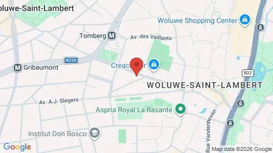 Apartments for rent i Brussels Sint-Lambrechts-Woluwe - kort over placeringen