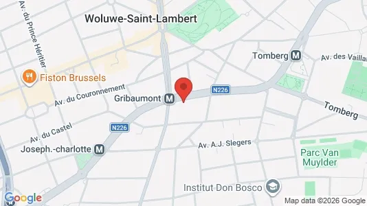 Apartments for rent i Brussels Sint-Lambrechts-Woluwe - kort over placeringen