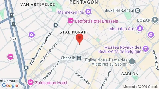 Apartments for rent i Stad Brussel - kort over placeringen