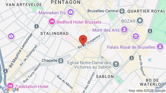 Apartments for rent i Stad Brussel - kort over placeringen