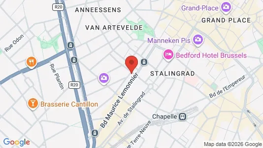 Apartments for rent i Stad Brussel - kort over placeringen