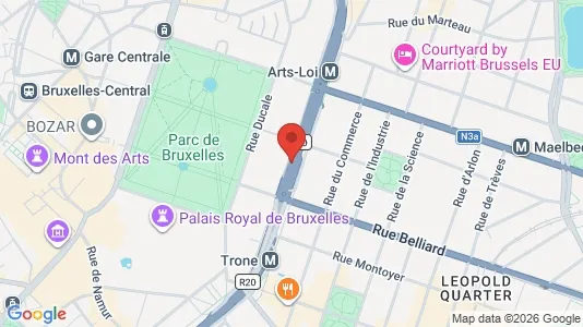 Apartments for rent i Stad Brussel - kort over placeringen