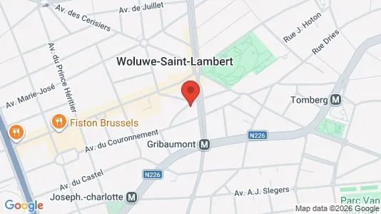 Apartments for rent i Brussels Sint-Lambrechts-Woluwe - kort over placeringen