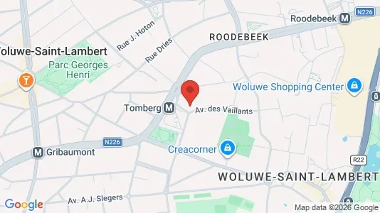 Apartments for rent i Brussels Sint-Lambrechts-Woluwe - kort over placeringen