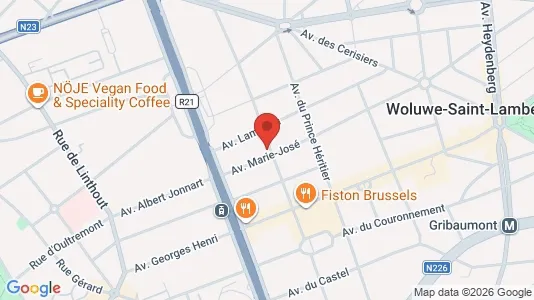 Apartments for rent i Brussels Sint-Lambrechts-Woluwe - kort over placeringen