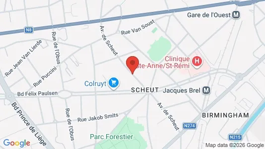 Apartments for rent i Brussels Anderlecht - kort over placeringen