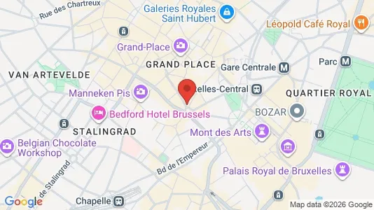 Apartments for rent i Stad Brussel - kort over placeringen