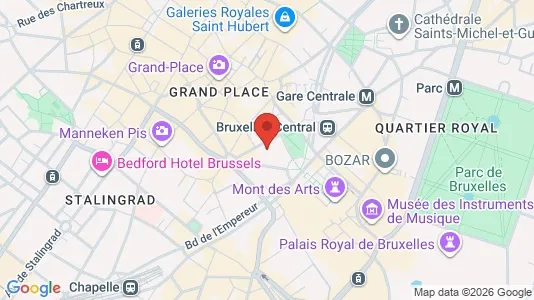 Apartments for rent i Stad Brussel - kort over placeringen