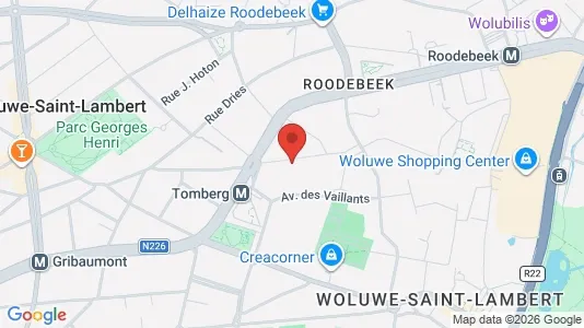 Apartments for rent i Brussels Sint-Lambrechts-Woluwe - kort over placeringen