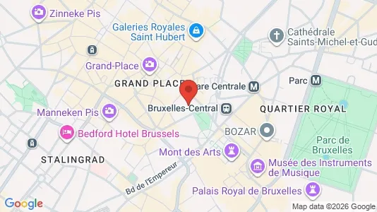 Apartments for rent i Stad Brussel - kort over placeringen