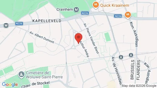 Apartments for rent i Brussels Sint-Lambrechts-Woluwe - kort over placeringen