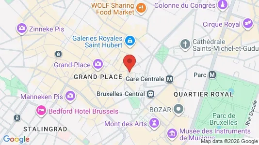 Apartments for rent i Stad Brussel - kort over placeringen