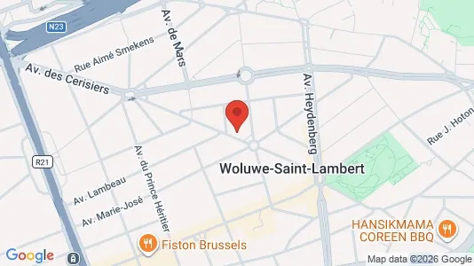 Apartments for rent i Brussels Sint-Lambrechts-Woluwe - kort over placeringen