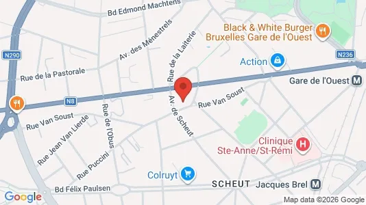 Apartments for rent i Brussels Anderlecht - kort over placeringen