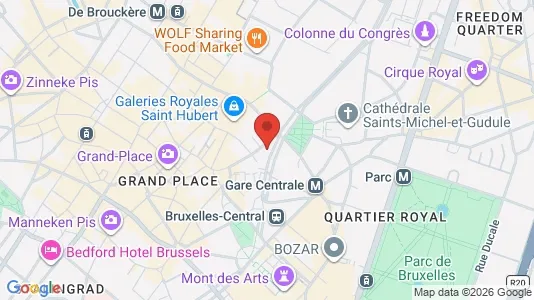 Apartments for rent i Stad Brussel - kort over placeringen