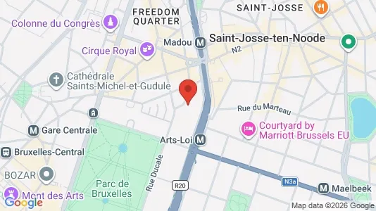 Apartments for rent i Stad Brussel - kort over placeringen