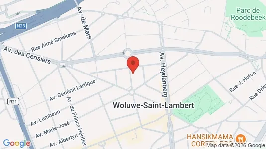 Apartments for rent i Brussels Sint-Lambrechts-Woluwe - kort over placeringen
