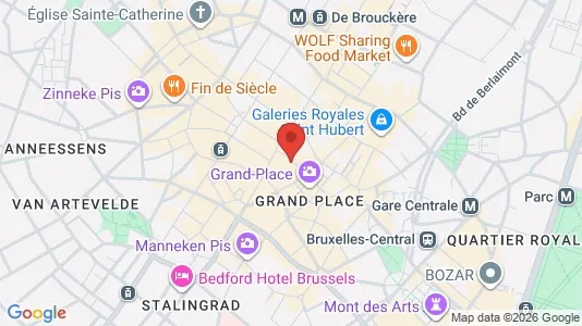 Apartments for rent i Stad Brussel - kort over placeringen