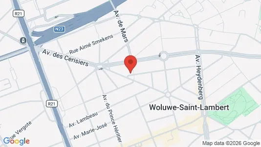 Apartments for rent i Brussels Sint-Lambrechts-Woluwe - kort over placeringen