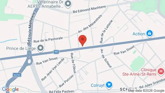 Apartments for rent i Brussels Anderlecht - kort over placeringen