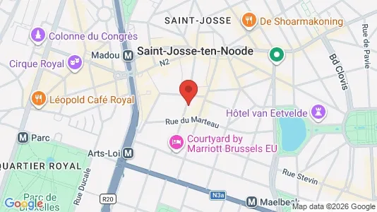 Apartments for rent i Brussels Sint-Joost-ten-Node - kort over placeringen