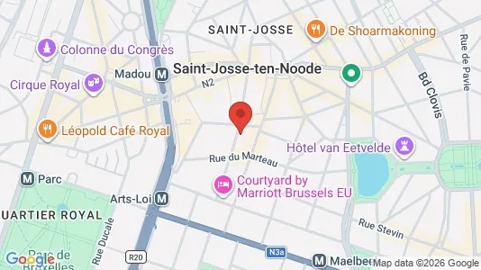 Apartments for rent i Brussels Sint-Joost-ten-Node - kort over placeringen
