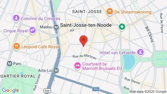 Apartments for rent i Brussels Sint-Joost-ten-Node - kort over placeringen