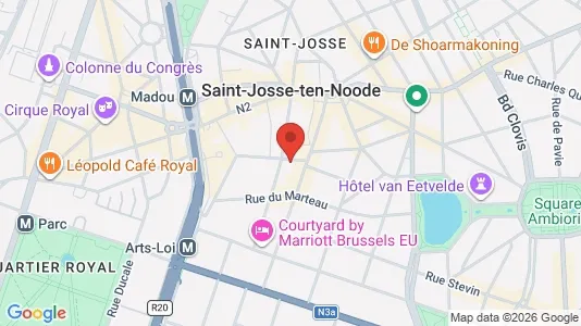 Apartments for rent i Brussels Sint-Joost-ten-Node - kort over placeringen