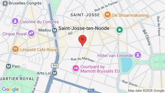 Apartments for rent i Brussels Sint-Joost-ten-Node - kort over placeringen
