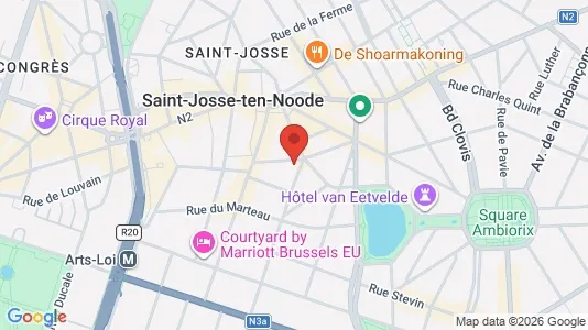 Apartments for rent i Brussels Sint-Joost-ten-Node - kort over placeringen