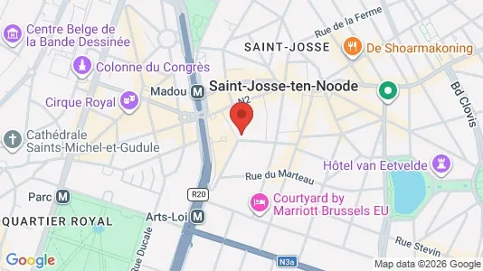 Apartments for rent i Brussels Sint-Joost-ten-Node - kort over placeringen