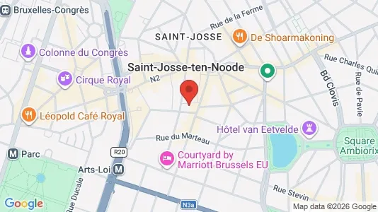 Apartments for rent i Brussels Sint-Joost-ten-Node - kort over placeringen