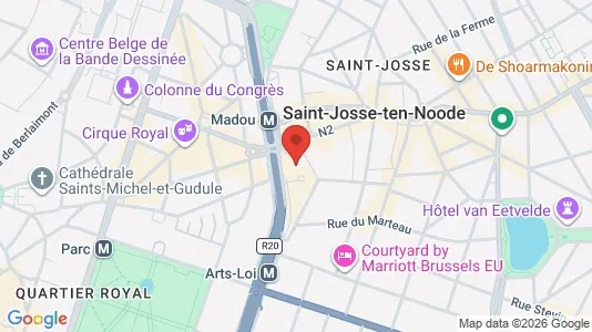 Apartments for rent i Brussels Sint-Joost-ten-Node - kort over placeringen