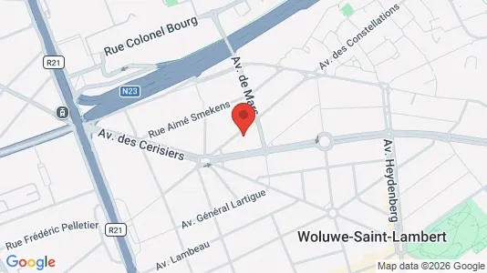 Apartments for rent i Brussels Sint-Lambrechts-Woluwe - kort over placeringen