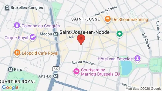 Apartments for rent i Brussels Sint-Joost-ten-Node - kort over placeringen