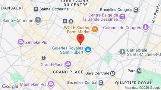 Apartments for rent i Stad Brussel - kort over placeringen