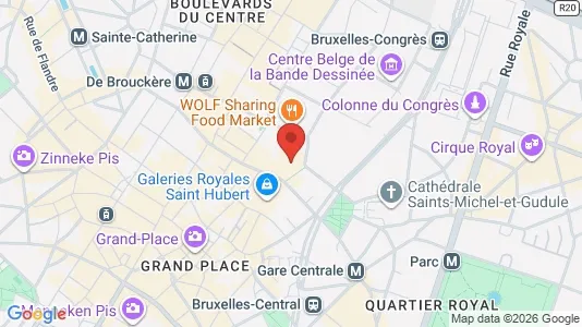 Apartments for rent i Stad Brussel - kort over placeringen