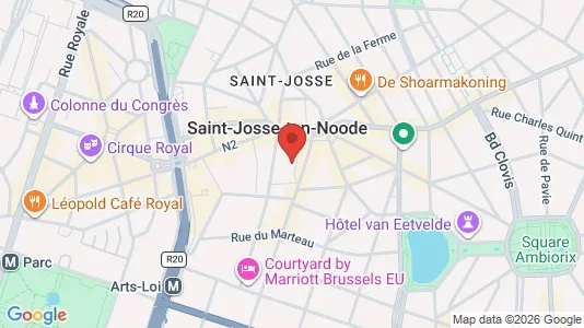 Apartments for rent i Brussels Sint-Joost-ten-Node - kort over placeringen